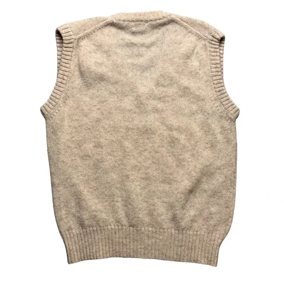 Vintage‎ Carson's 70%wool Made in Italy vest | Grandpacore Quiet Luxury Oatmeal - Picture 2 of 6